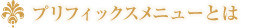 プリフィックスメニューとは